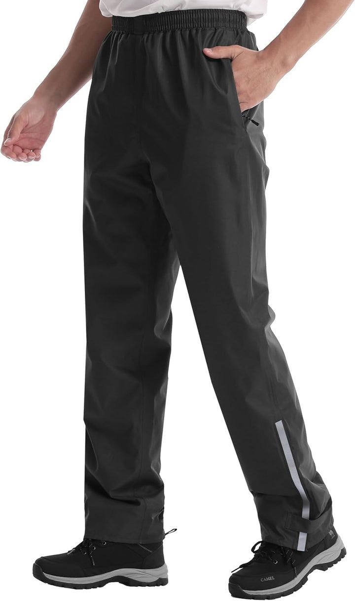 Coutyuyi Regenhose für Herren wasserdichte Leichte Winddichte Outdoorhose zum Wandern Camping Golf X