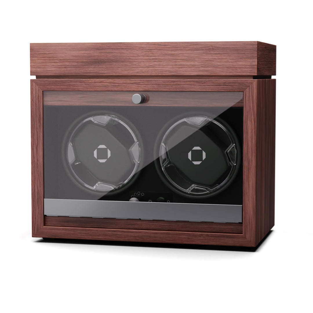 Klarstein Uhrenbeweger für Automatikuhren, Automatik-Uhrenbeweger für 2 Uhren mit Acryl-Tür, Automat