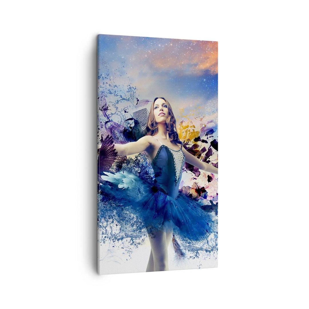 Bilder auf Leinwand Ballerina Tänzer Tüll Kleid Leinwandbild mit Rahmen 45x80cm Wandbilder Dekoratio