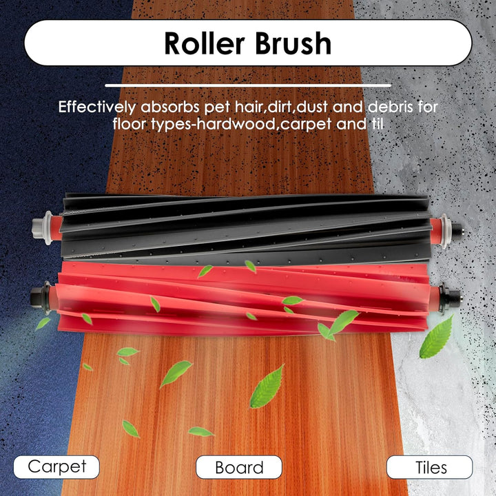 Qrevo Master Ersatzteile kompatibel mit Roborock Qrevo Master/Qrevo Slim Saugroboter, 2 Rollenbürste