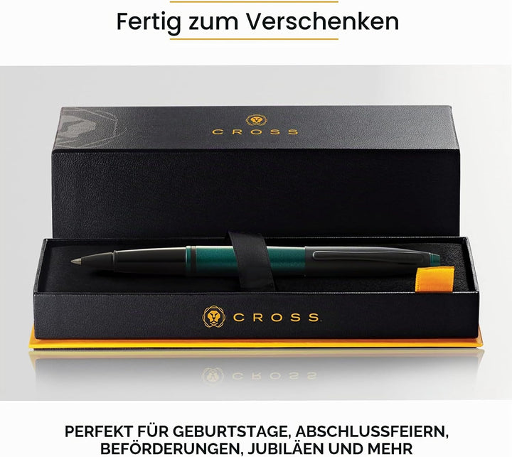 Cross Calais Rollerball (Matt schwarze Kappe, Schreibfarbe: schwarz, inkl. Geschenkbox) Mattgrün, 1