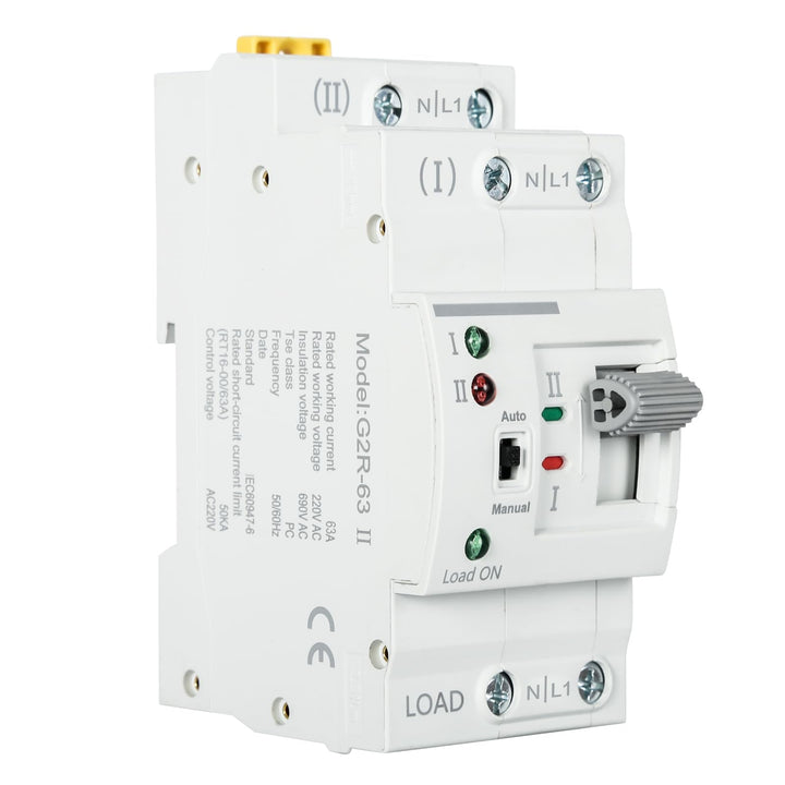 DEWIN Transferschalter, automatischer Transferschalter G2R 63A DIN-Schiene ATS Dual Power Automatisc