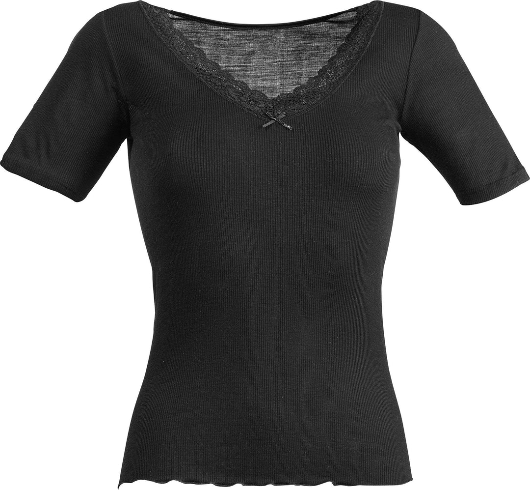 Nina von C. Damen-Unterhemd, 1/2-Arm schwarz Grösse 44