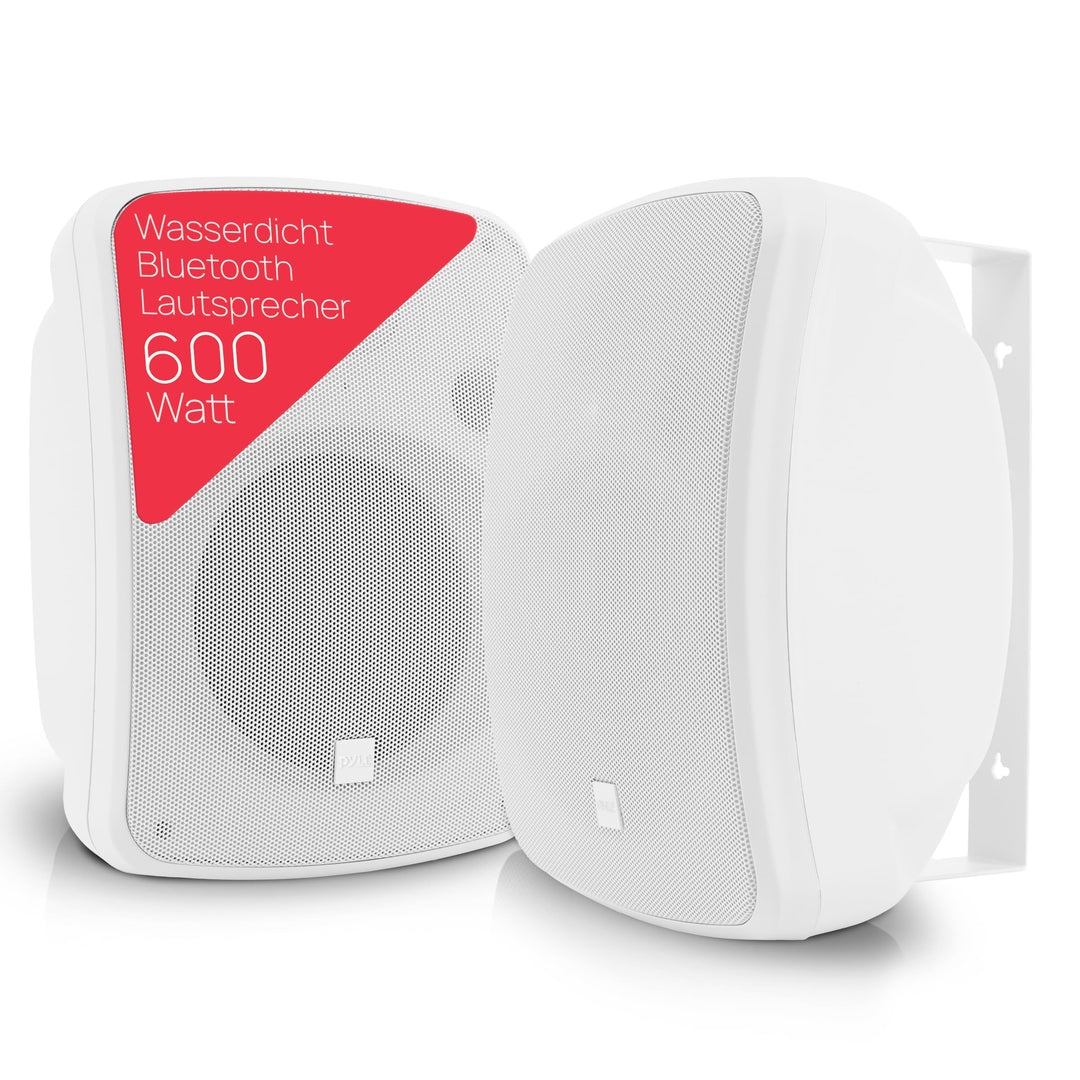 Pyle Lautsprecher Wandhalterung, Musikbox Bluetooth Gross 600 Watt, wasserdichte Box Outdoor & Indoo