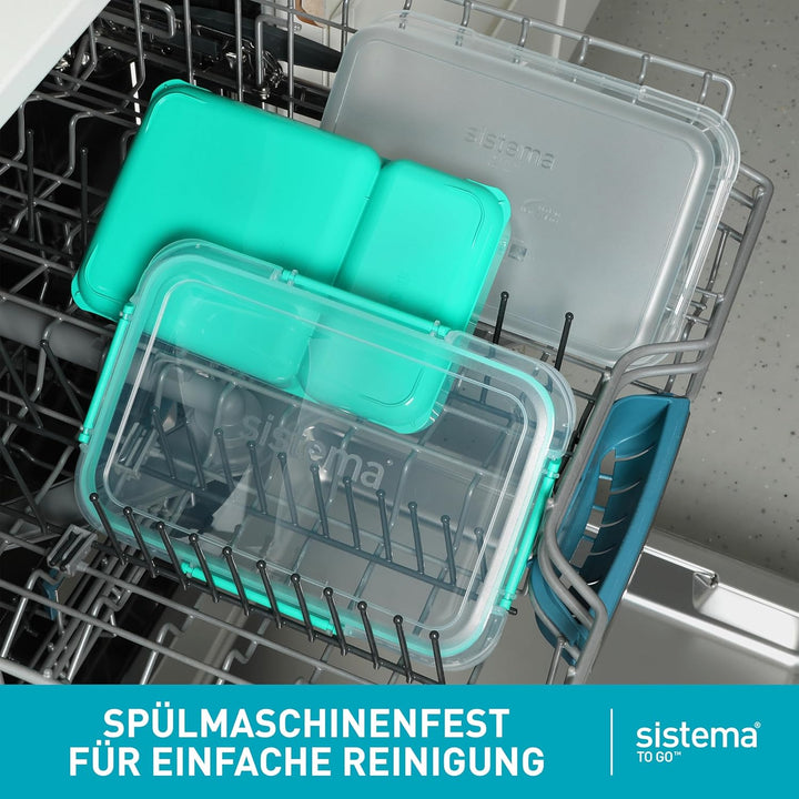 Sistema TO GO Stax auslaufsichere Lebensmittelaufbewahrungsbehälter | luftdichte und stapelbare Fris