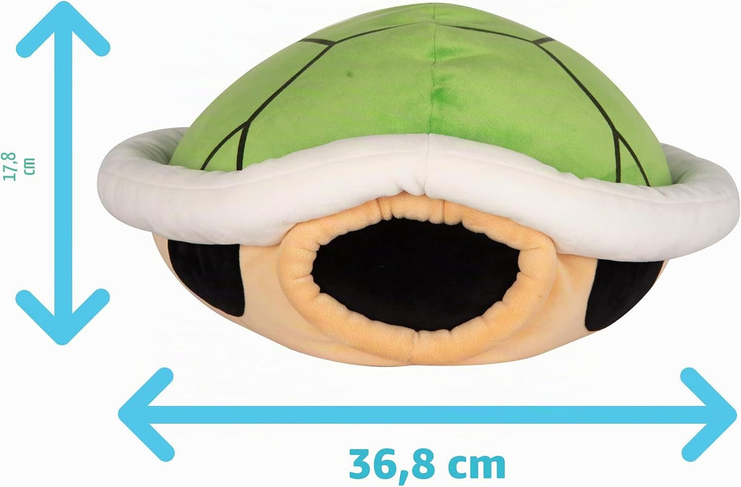 Club Mocchi Mocchi Super Mario Green Shell Mega-Plüschfigur, 38,1 cm – Super-Mario-Sammelspielzeug f