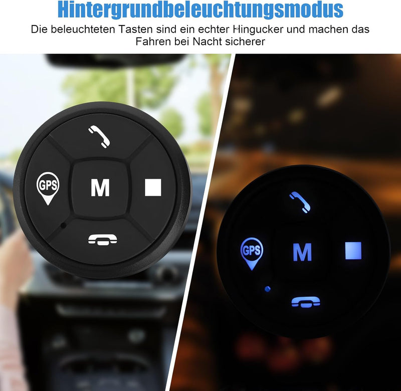 Auto Lenkrad Fernbedienung, Lenkrad Steuertasten GPS DVD Drahtlose Steuerung Lenkrad Steuertaste Lau