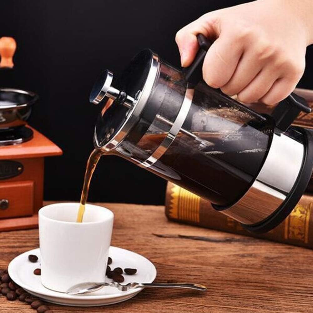 Teepresse Für Losen Tee,Kaffeepresse French-Press-Filter Für Kaffee-Tee Edelstahl-Glas-Kaffeekanne K