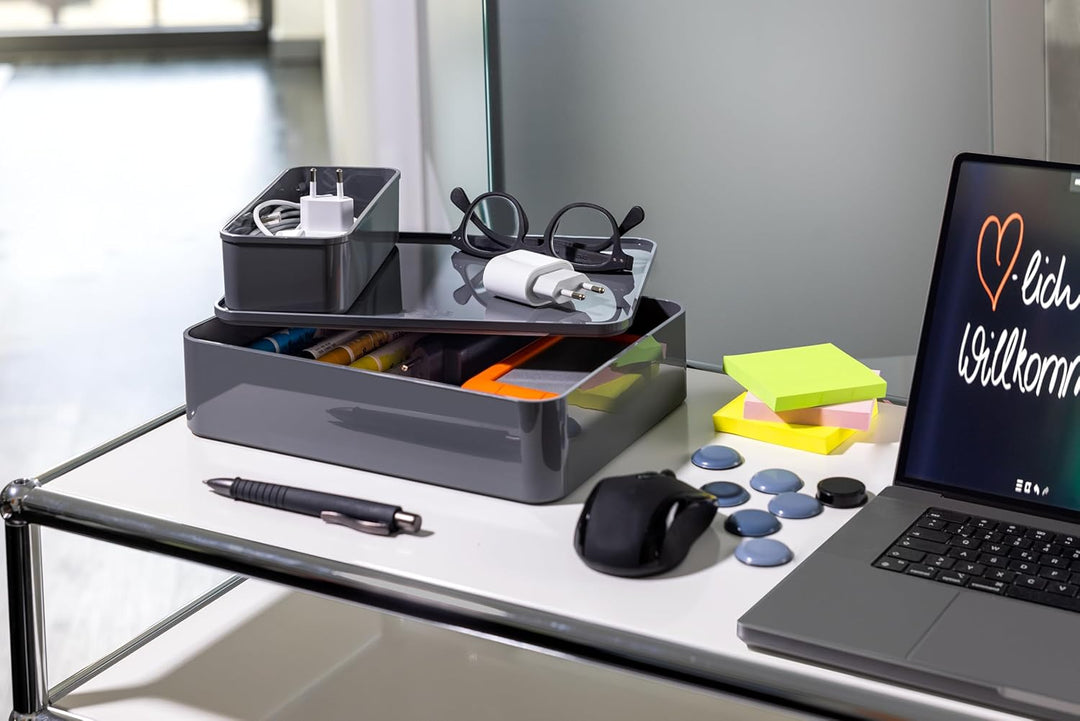 HAN Schubladenbox Allison SMART-ORGANIZER Utensilienbox mit Innenschale und Deckel/Serviertablett, s