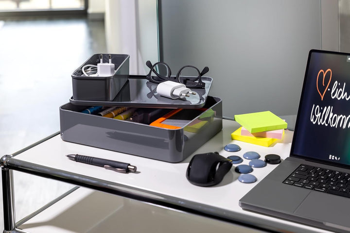 HAN Schubladenbox Allison SMART-ORGANIZER Utensilienbox mit Innenschale und Deckel/Serviertablett, s