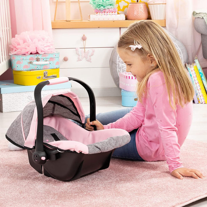 Bayer Design 67933AA Puppen-Autositz EasyGo, Puppenzubehör, passend zu Vario-Puppenwagen, mit Abdeck