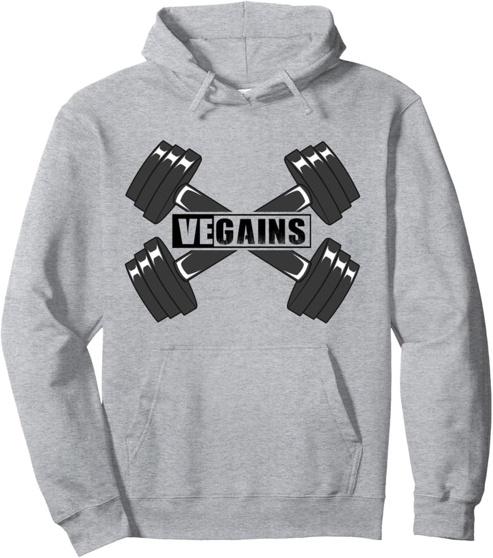 VEGAINS! Vegan Fitness Krafttraining Gym Pullover Hoodie