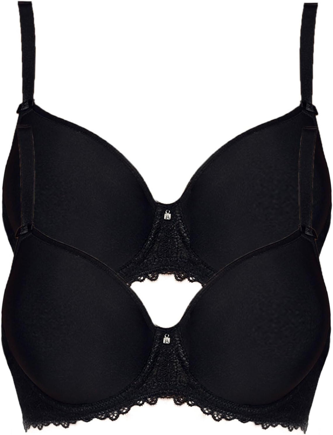 VIANIA! 2er Pack Spacer Bügel BH Leni 204461 95F Schwarz, 95F Schwarz