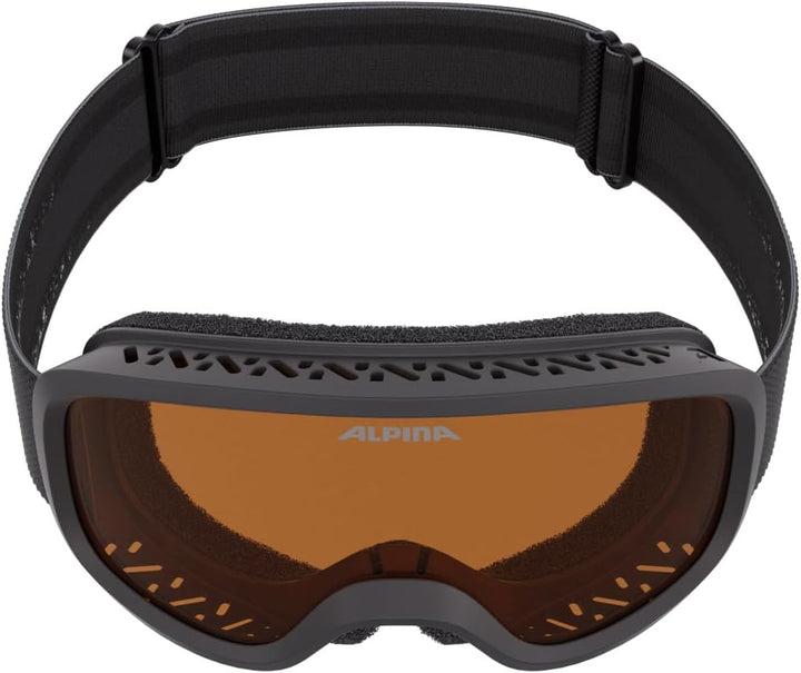 ALPINA PINEY - Beschlagfreie, Extrem Robuste & Bruchsichere Skibrille Mit 100% UV-Schutz Für Kinder