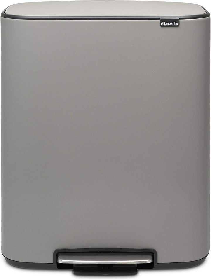 Brabantia 211485 Treteimer Bo, 2 x 30L, Grauer mineralbeton 2 Inneneimer (2 x 30L) Mineral Concrete