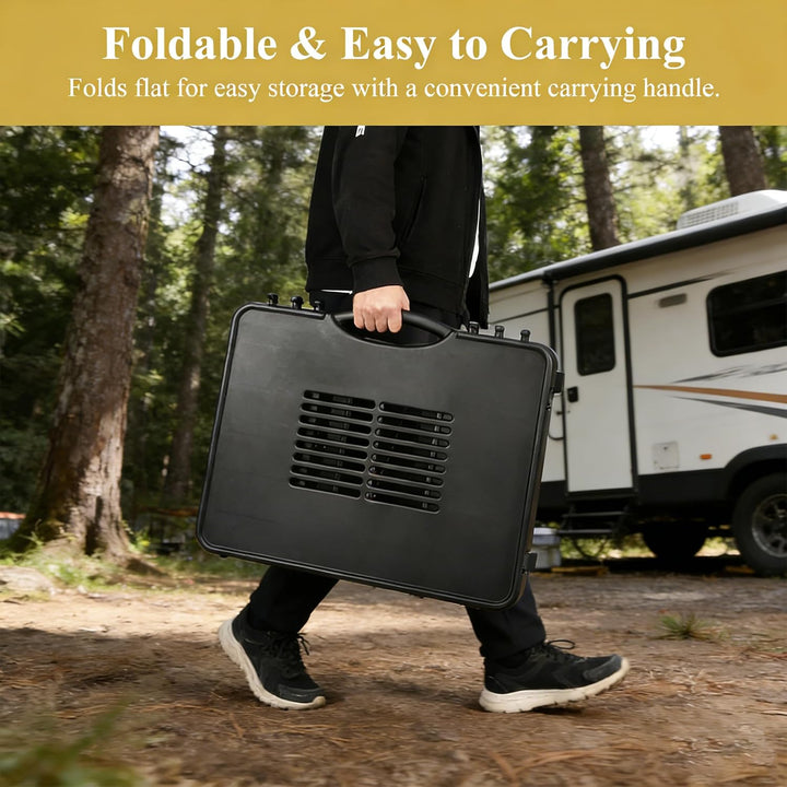 GFTIME Tragbarer Grillwagen für Enders Urban, Weber Q100/Q200/Q300, Ninja Woodfire, Burnhard Wayne –