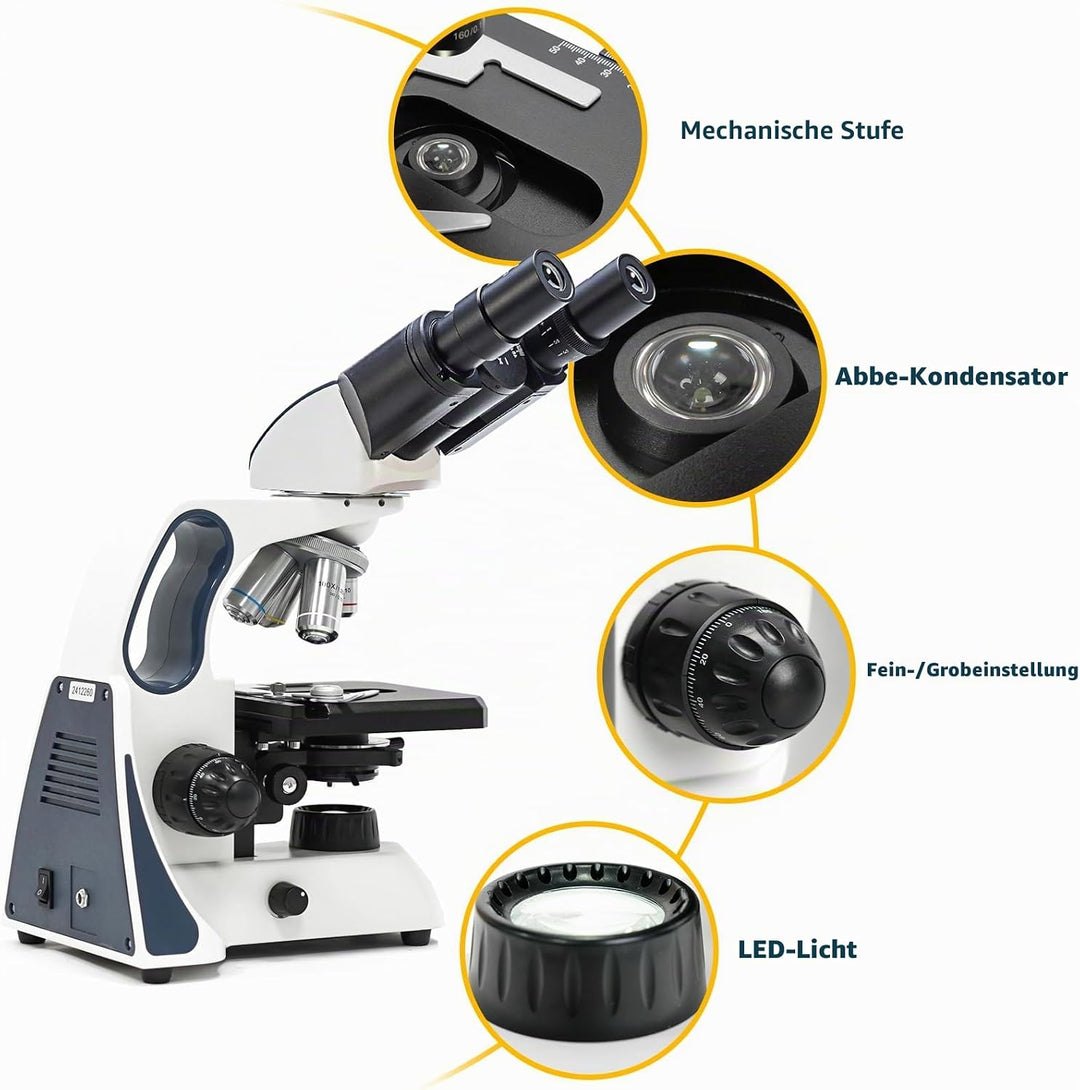 SWIFT SW400 Binokulares Compound-Mikroskop, 40X-2500X, Unendliches optisches System, Labor-Mikroskop