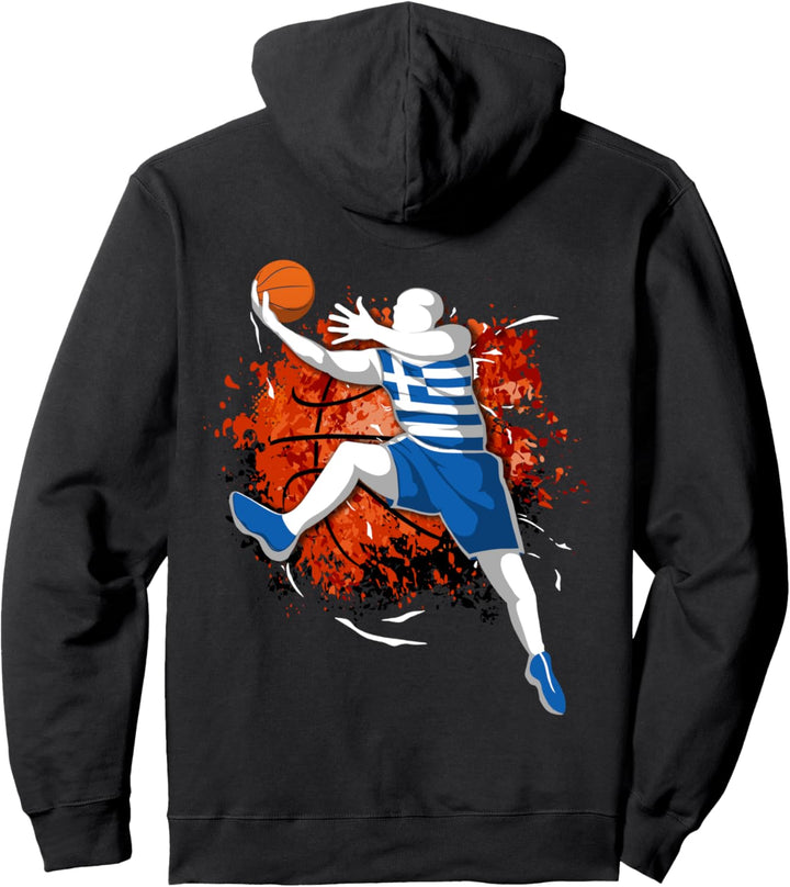 Griechenland Basketball - Griechische Nationalflagge Sport Pullover Hoodie