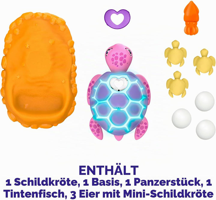 Bizak Speichern Sie die rosa Schildkröte, interaktives Haustier für Jungen und Mädchen, unboxing Erf