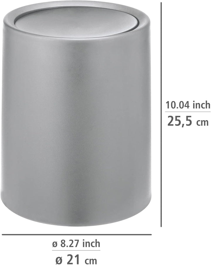 WENKO Schwingdeckeleimer Mod. Atri, 6 Liter Kosmetikeimer mit Deckel aus hochwertigem Kunststoff mit
