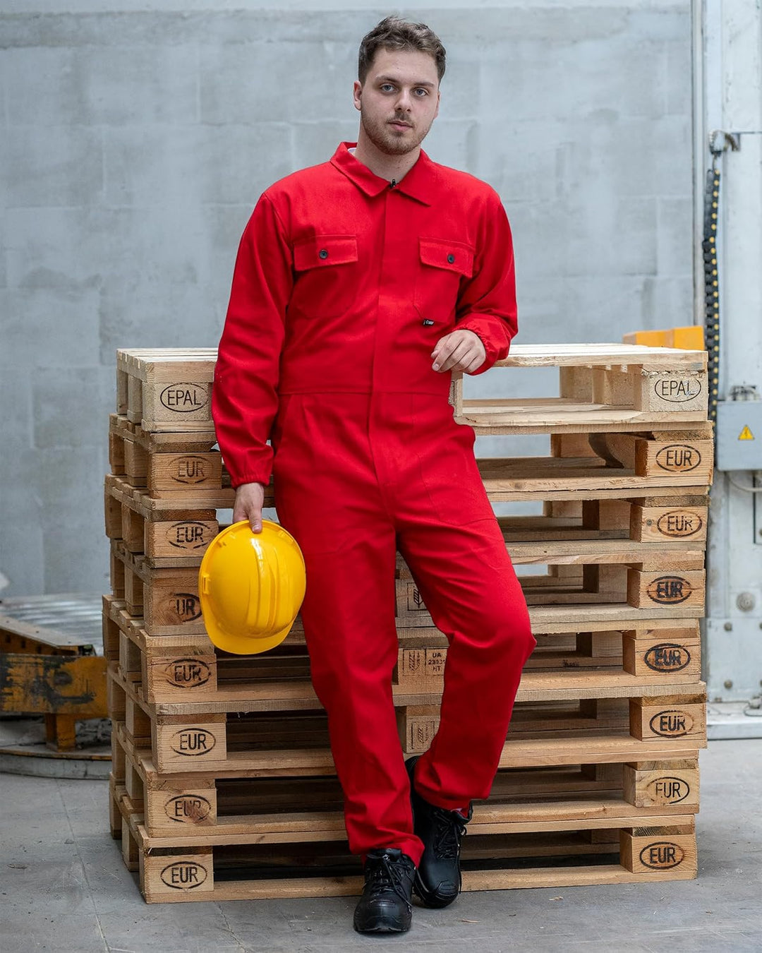 BWOLF ANAX Arbeitsoverall Herren Overall Herren Arbeitskleidung 100% Baumwolle Arbeitsoveralls mit 5