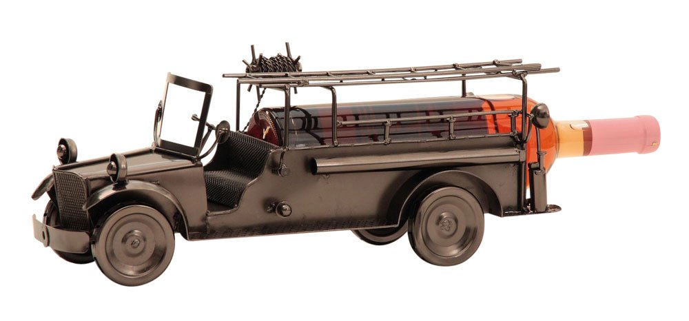 Moderner Wein Flaschenhalter Truck aus Metall Höhe 17 cm Breite 40 cm