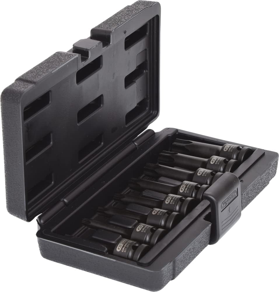 KS Tools 911.0901 1/2" Kraft-Bit-Stecknuss-Satz TX, 8-tlg., T30-T80