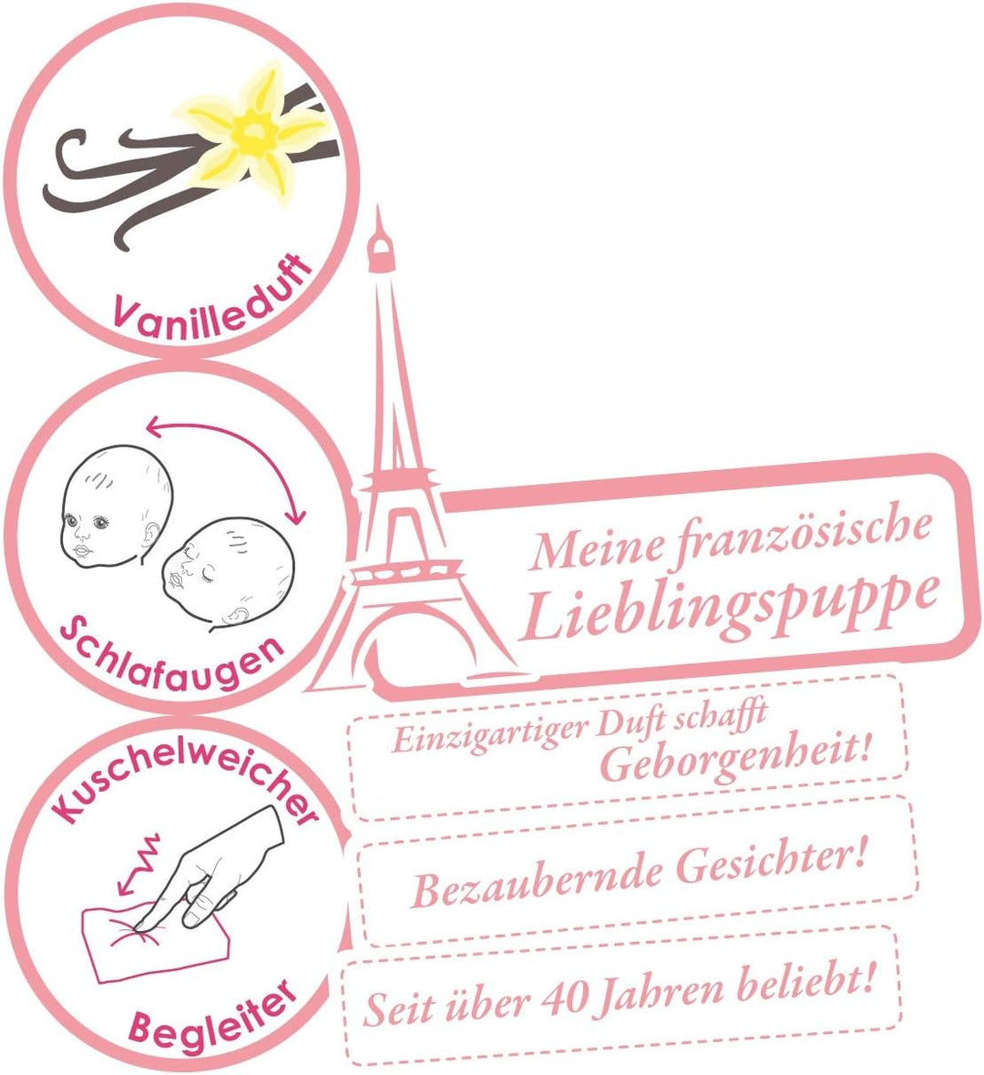 Corolle 9000200070 - MaCorolle, Prune, Französische Puppe mit Charme und Vanilleduft, 36 cm