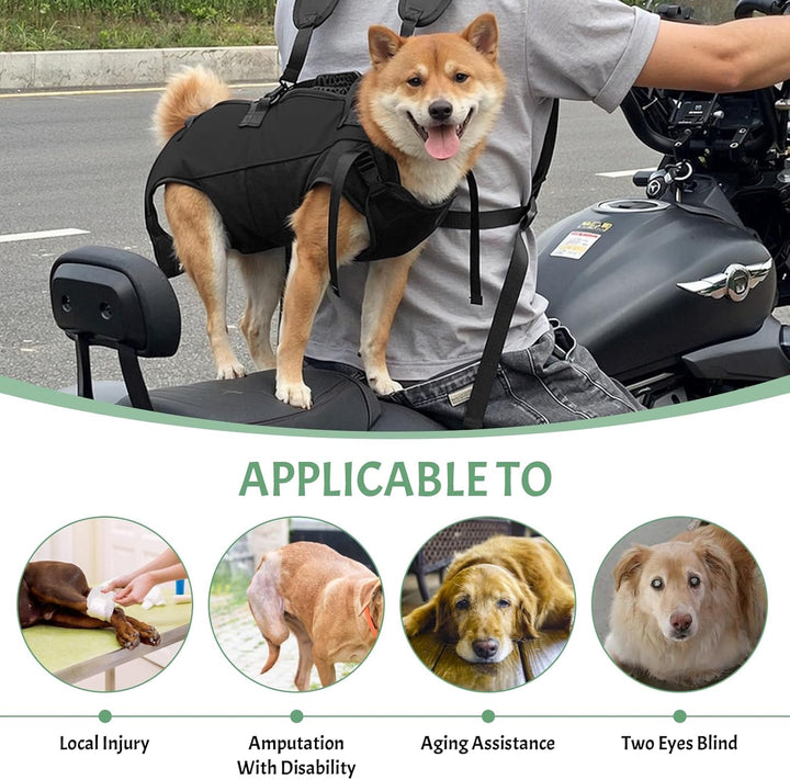 Ziyonix Haustier-Tragerucksack mit Tragegriff, Hunde Hebegeschirr, Hundeschlinge für Ältere Hunde, H
