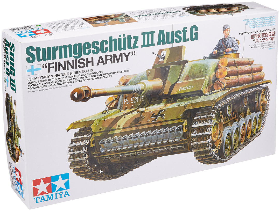 TAMIYA TM35310 300035310 - WWII Sturmgeschütz III Ausführung G Finnland 1942, Bausatz 1:35
