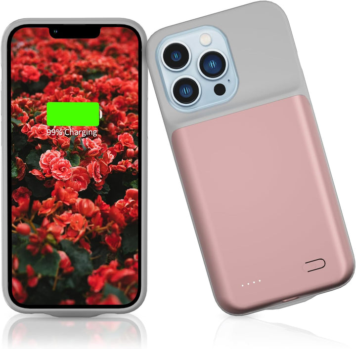 HUOBAO Batteriehülle für iPhone 13 Pro, [6000mAh] Ladegerät Hülle für iPhone 13 Pro, Schützende trag