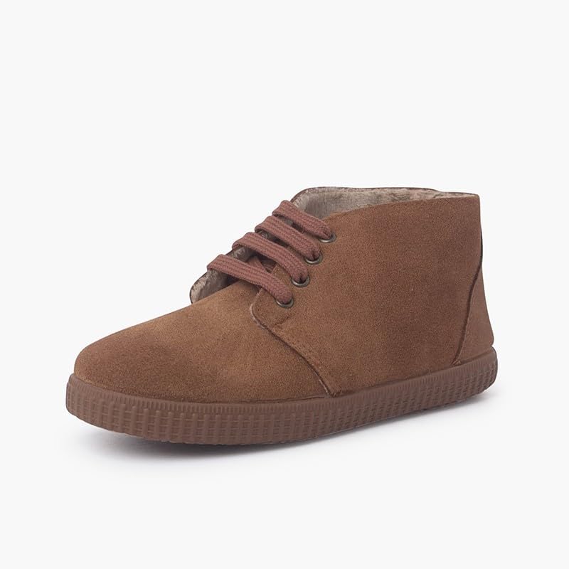 Pisamonas Stiefel mit Innenfell und Schnürsenkeln 22 EU Kamel, 22 EU Kamel