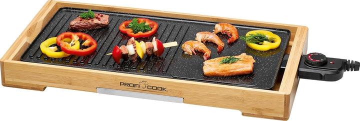 Profi Cook PC-TYG 1143 Teppanyaki-Grill, kratzfeste Keramikbeschichtung, grosse Grillfläche, stufenl