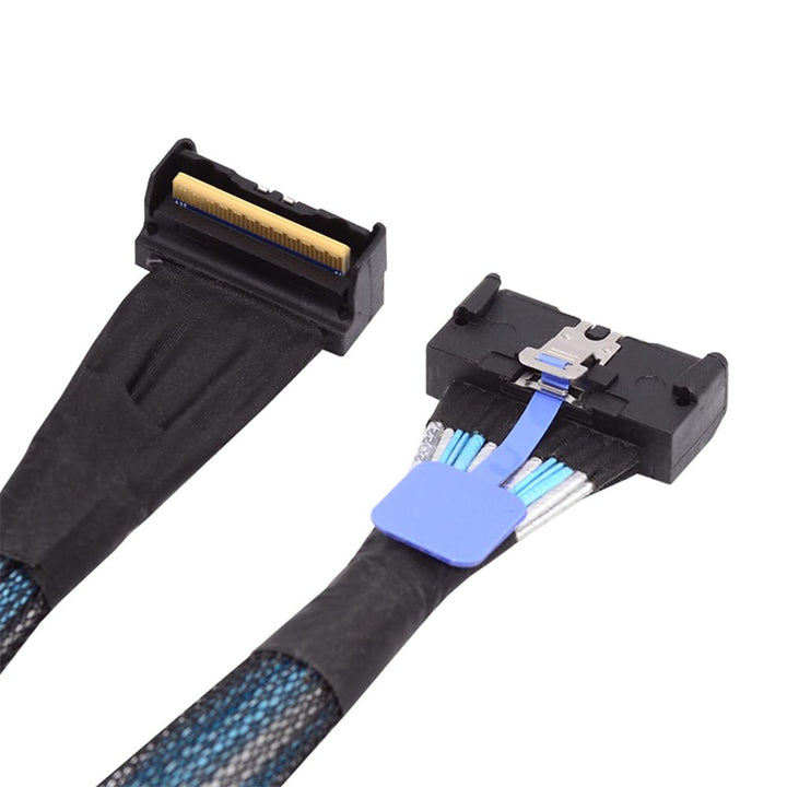 NFHK PCI-E 5.0 Mini Cool Edge IO MCIO abgewinkeltes PCI-E Slimline SAS 8i 74Pin Stecker auf MCIO 74P