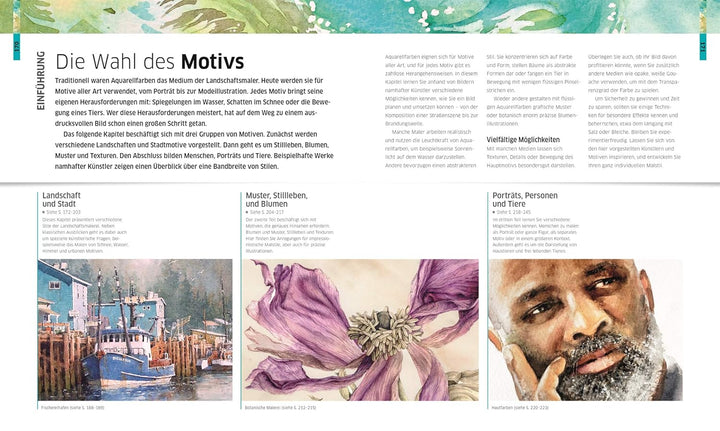 Meisterschule Aquarell: Materialien, Motive, Stile. Alle Techniken Schritt für Schritt, Gebundenes B