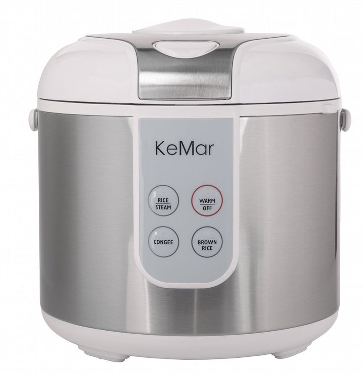 KeMar Kitchenware KRC-130 digitaler Reiskocher, BPA-frei, Brauner Reis, Naturreis, Dampfgarer, Titan