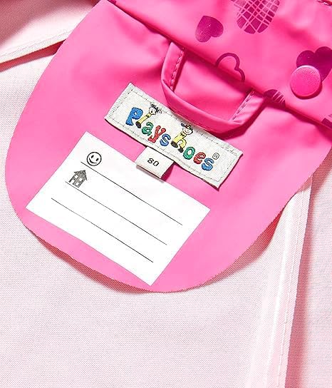 Playshoes Unisex Kinder Regenjacke Wind- und wasserdicht Regenmantel Regenbekleidung 128 Herzchen, 1