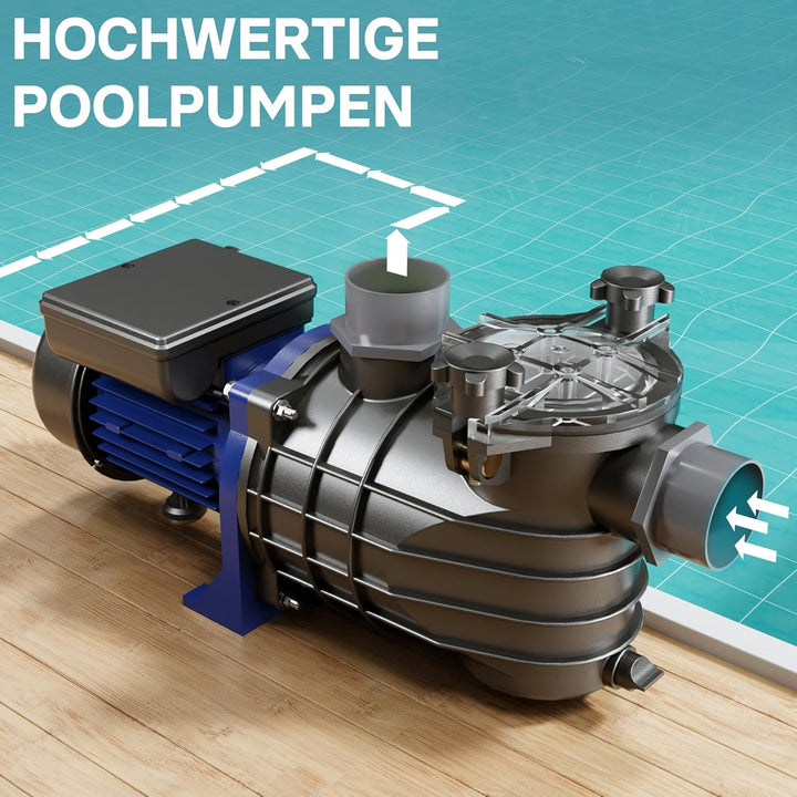 Pool Pumpe 11700 l/h 250 W Schwimmbadpumpe Filterpumpe Umwälzpumpe