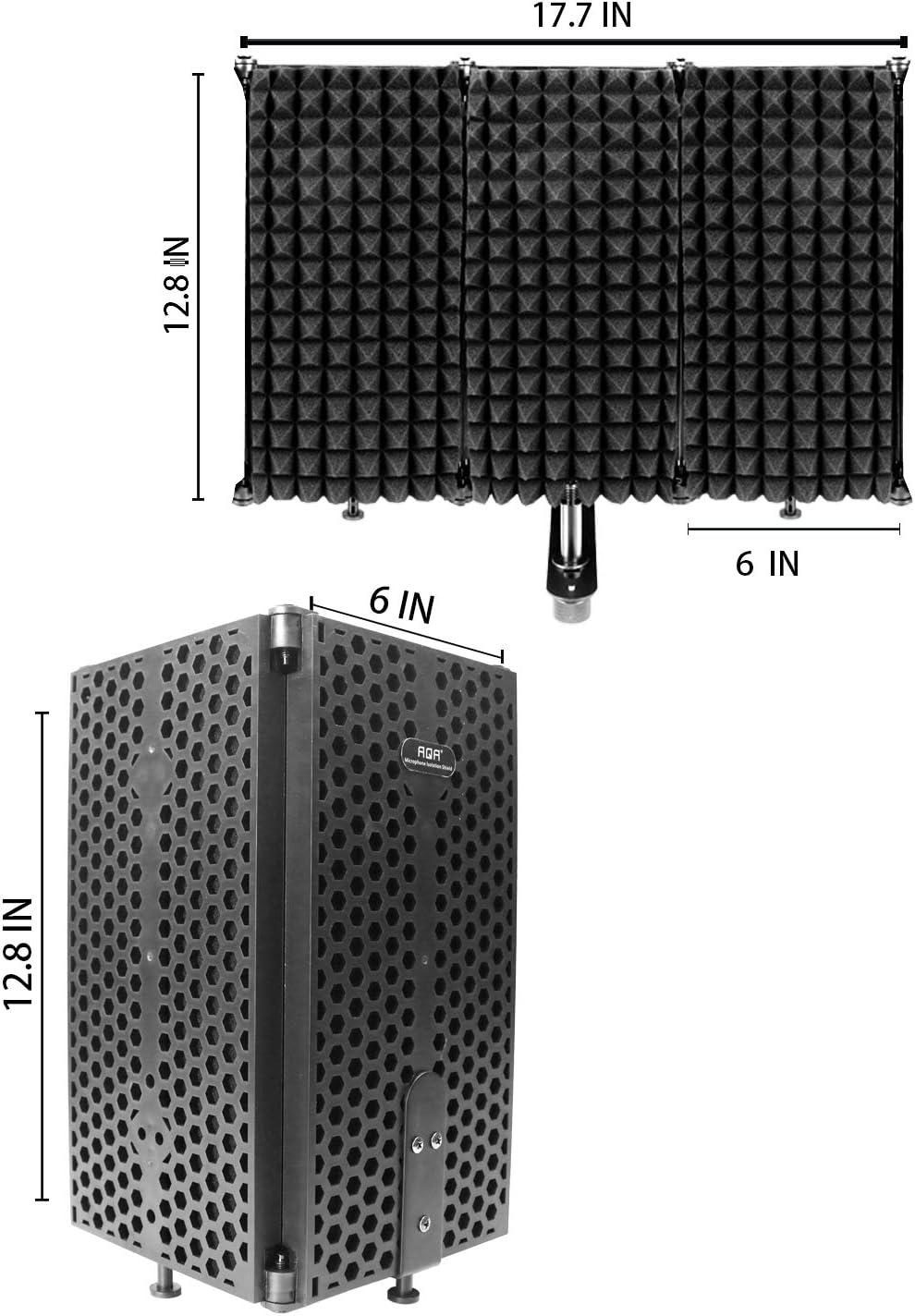 YOUSHARES Isolation Schallschutz für Mikrofon, Mikrofon Geräuschisolierung mit Absorbierendem Schaum