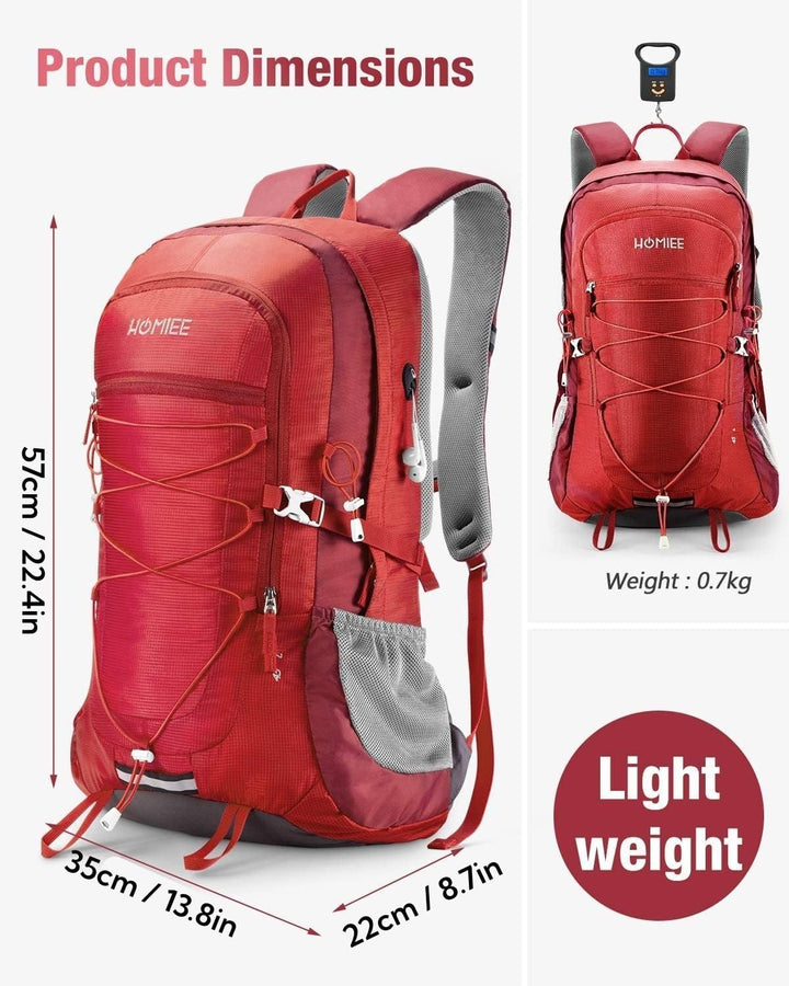 HOMIEE Wanderrucksack Herren Damen 45L Wasserdichter Rucksack Leichter Trekkingrucksack Gross Reiser