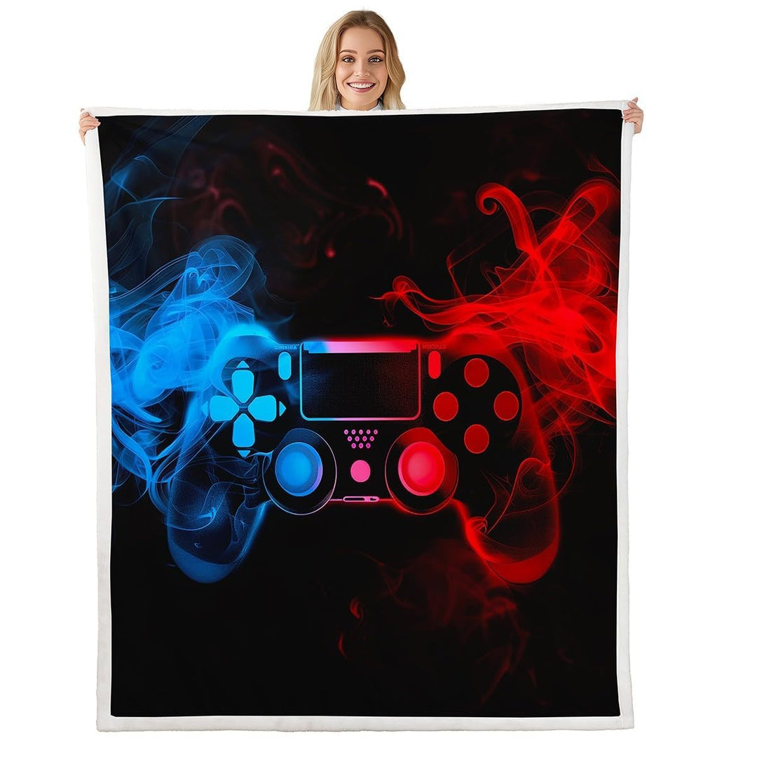 Homewish Spielen-Fleecedecke für Kinder Jungen Spielcontroller Überwurfdecke Teenager Spieler Bettde