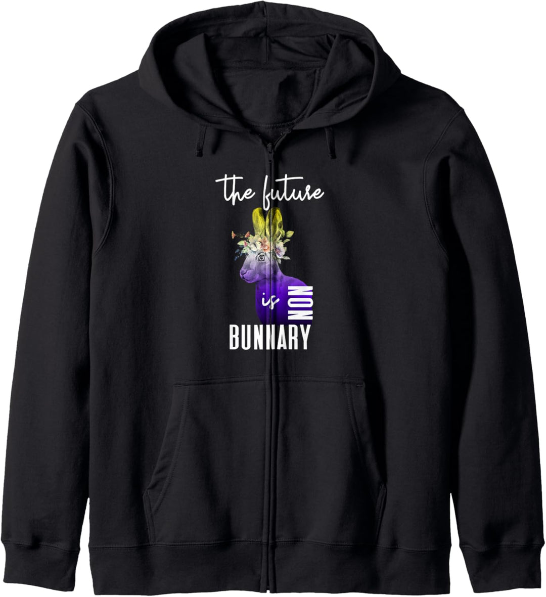 Die Zukunft ist nicht binär Non Bunnary Enby NB Gender Queer Kapuzenjacke