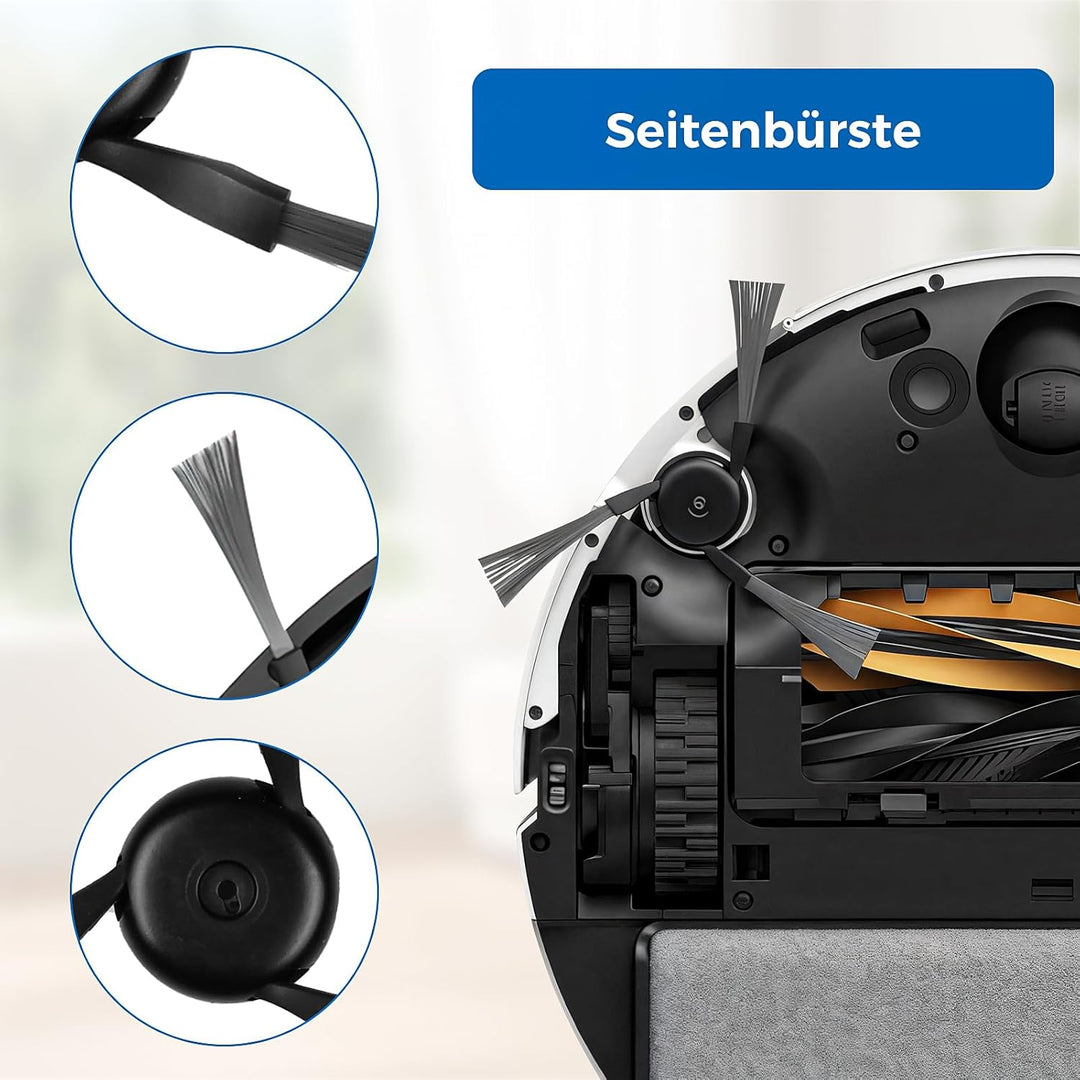 22 Stück Zubehör Set für Dreame Aqua10 Ultra Roller Complete Saugroboter, 2 Hauptbürste, 6 Staubbeut