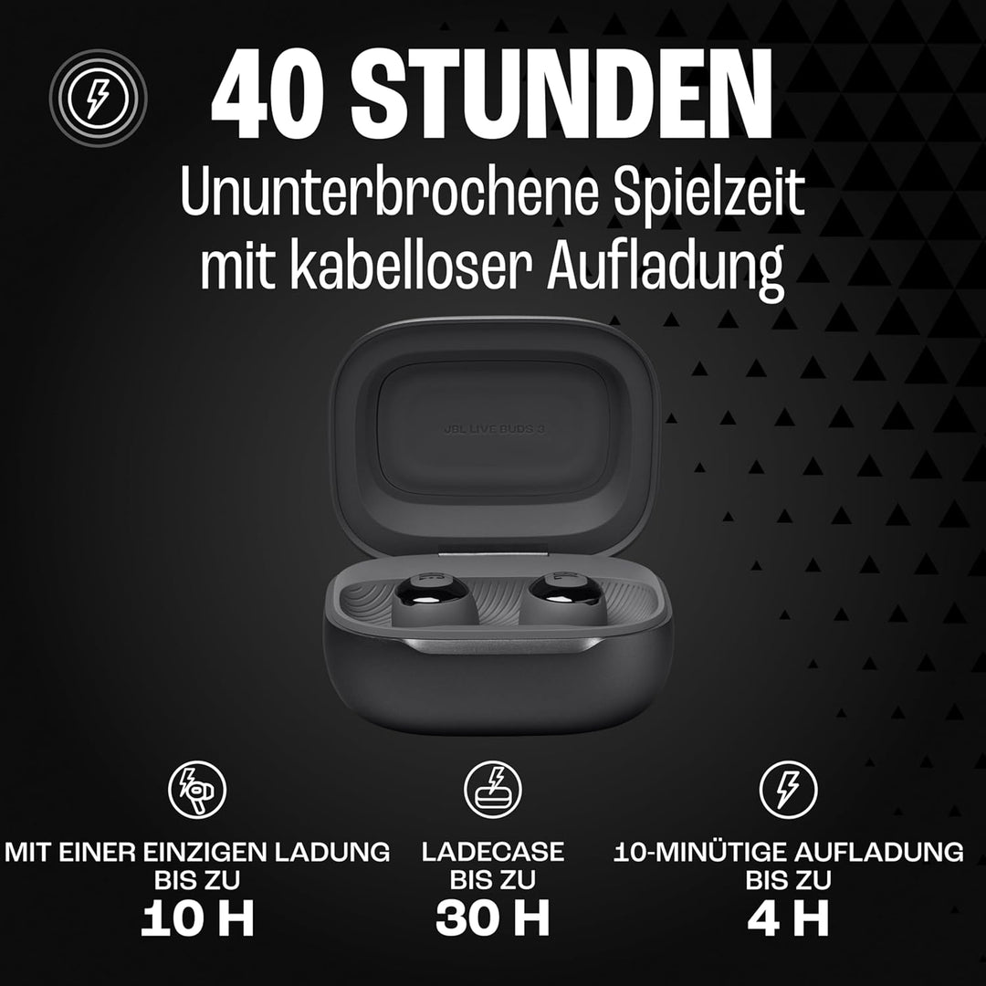 JBL Live Buds 3, Wireless Earbud-Kopfhörer mit Bluetooth, 40 Stunden Akkulaufzeit, True Adaptive Noi
