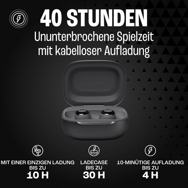 JBL Live Buds 3, Wireless Earbud-Kopfhörer mit Bluetooth, 40 Stunden Akkulaufzeit, True Adaptive Noi