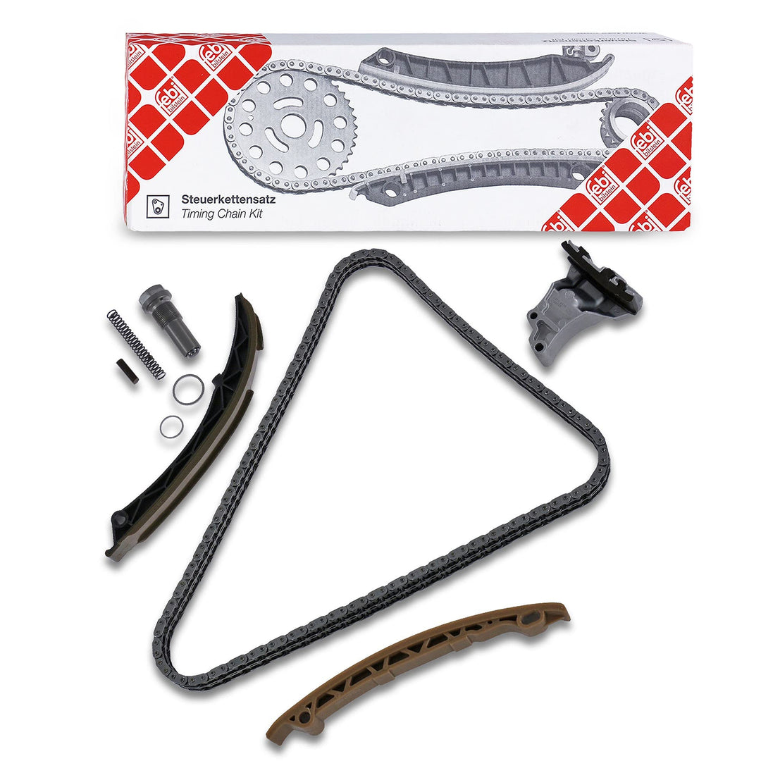 febi bilstein 30304 Steuerkettensatz für Nockenwelle, mit Gleitschienen und Kettenspanner , 1 Stück