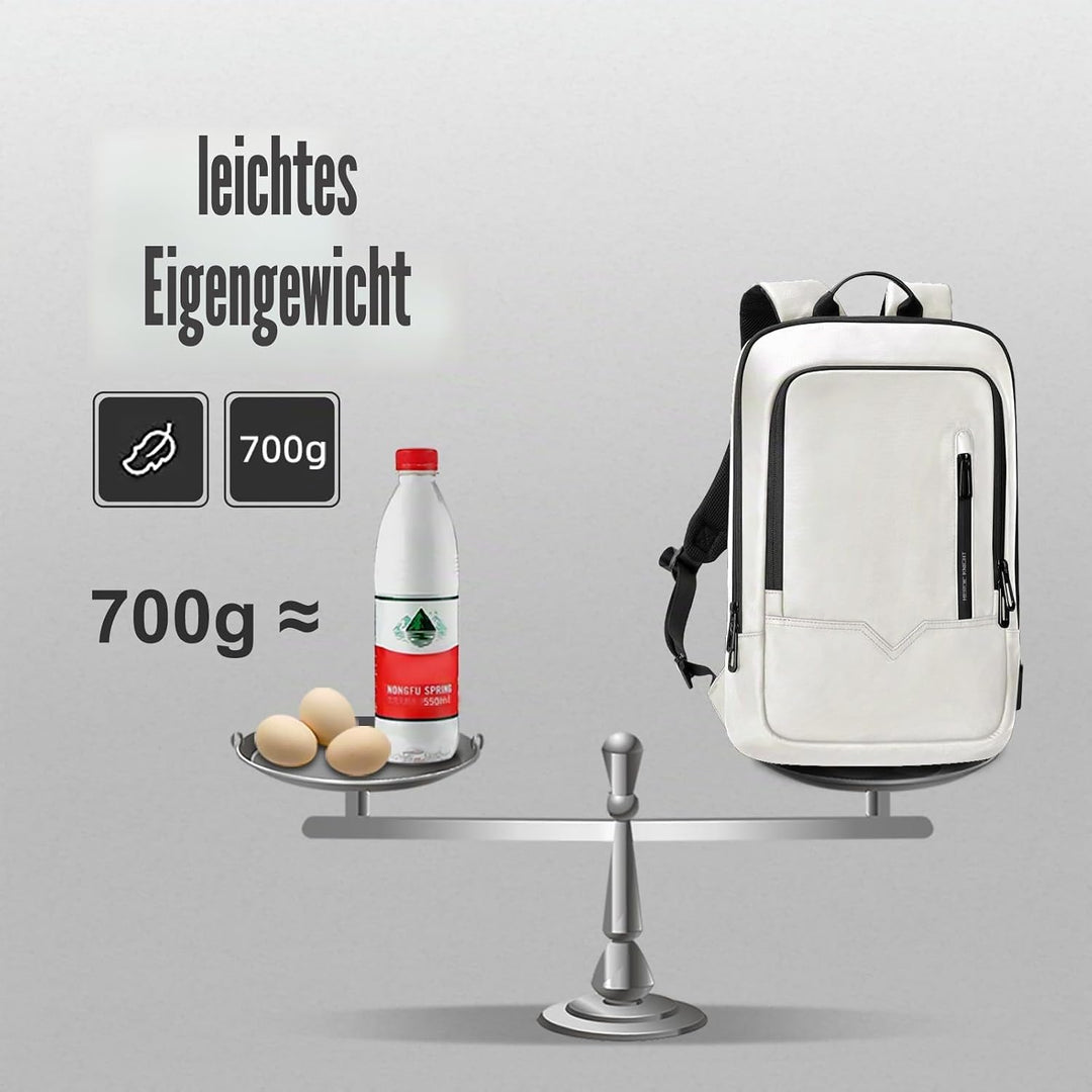 Laptop Rucksack Herren Leicht Business Backpack mit USB-Anschluss Wasserdichter Rucksack Herren Schu