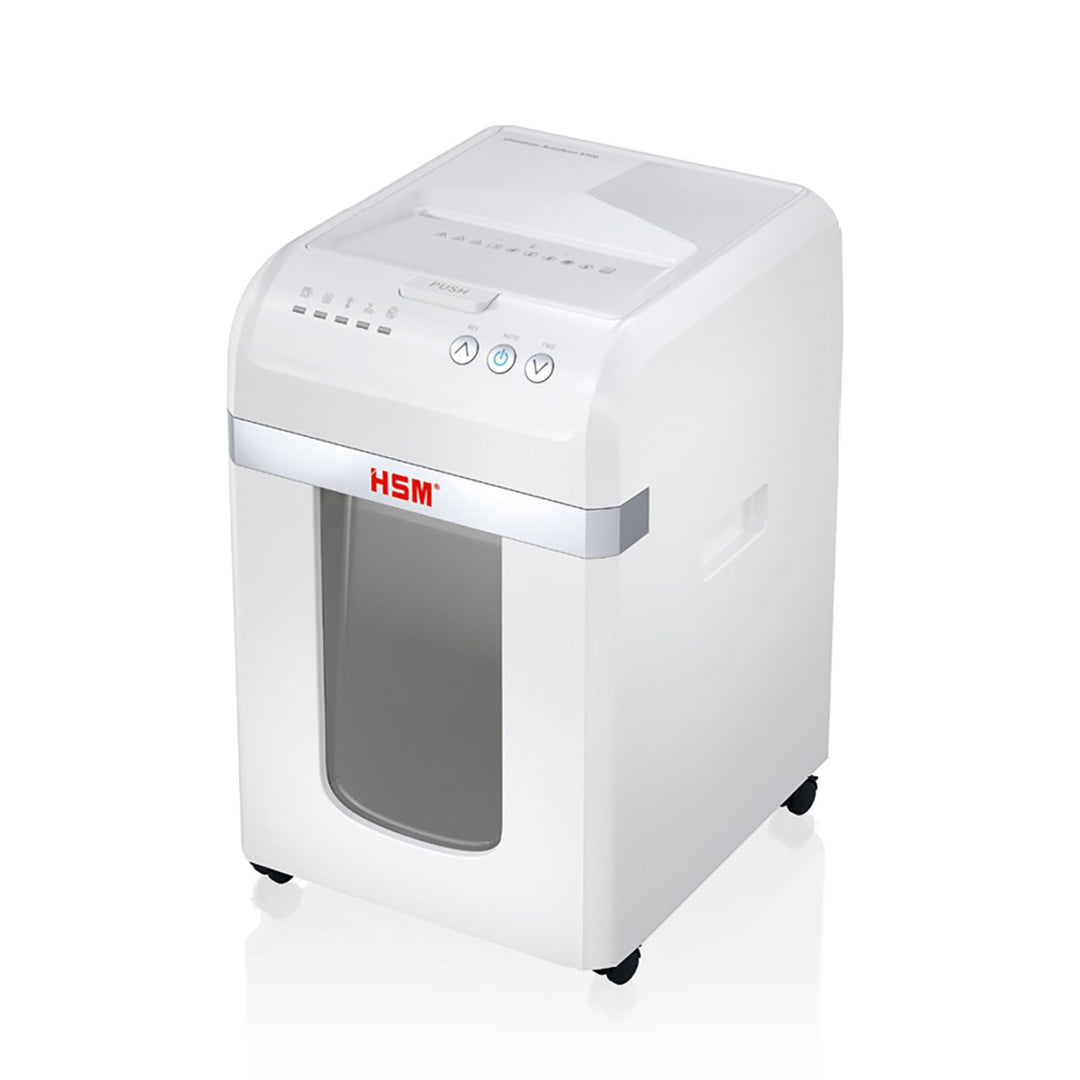HSM shredstar Autofeed X300 Aktenvernichter I Partikelschnitt 4x12 mm I Sicherheitsstufe P-4 I Stape