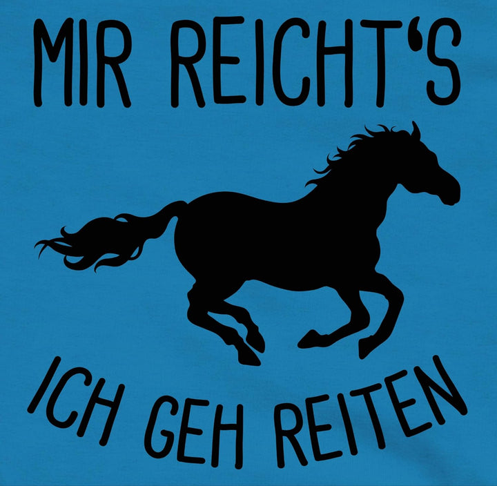 Shirtracer - Kinder Hoodie Jungen Mädchen - Tiermotiv Animal Print - Mir reichts ich GEH Reiten mit
