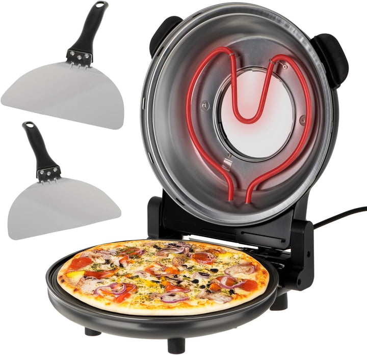 ADLER Elektrischer Pizzaofen, Schwarz